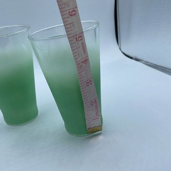 Two Blendo frosted green glasses. - Picture 4 of 9
